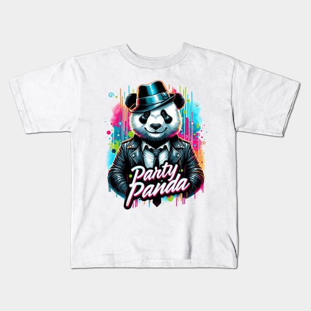 Urban Party Panda Kids T-Shirt by WEARWORLD